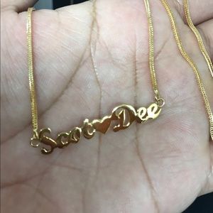 18k REAL GOLD personalized Name tags